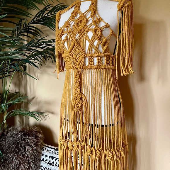 Handmade Macrame Crochet Dress - Picture 12 of 17